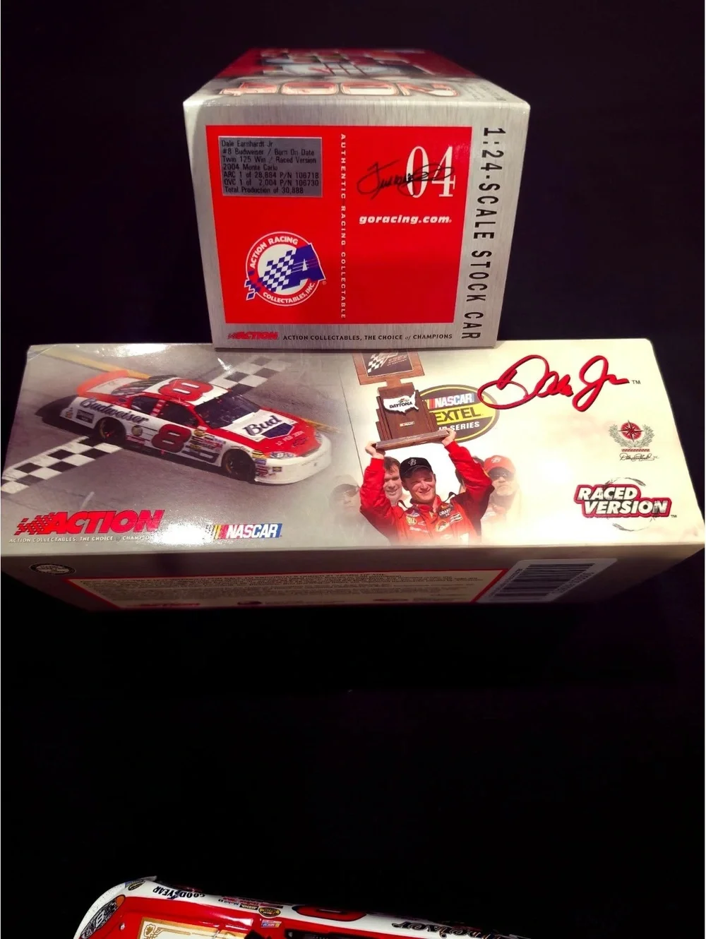 Dale Earnhardt Jr. #8 Budweiser 2004 Monte Carlo 1:24 Scale Stock Car Raced Win